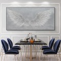 Grey Angel Wing von Spachtel Wandkunst Textur